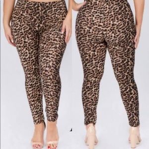 Just One Cheetah Animal Print Leggings, 2x/3x